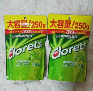 【送料無料】クロレッツ オリジナルミント スタンドパウチ（250g）×２袋 clorets ガム