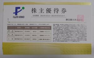 【即決】藤田観光 株主優待券 1枚 複数枚入札可能 2024年9月30日迄 送料63円