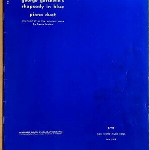 ガーシュイン ラプソディ・イン・ブルー (ピアノ連弾) 輸入楽譜 gershwin rhapsody in blue piano duet 洋書の画像1