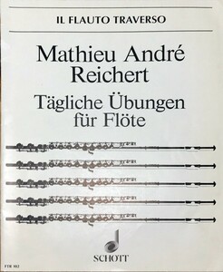 laihi.ruto7.. day lesson practice Op.5 ( flute manual, practice bending ) import musical score Reichert TAGLICHE UBUNGEN,OP.5 foreign book 