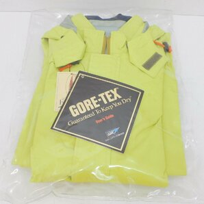 【未使用品】KIDS 子供用 ティムコ GORE-TEX ゴアテックスレインスーツ K-R01 140 (34)ライム レインウェア[B123T039]の画像9