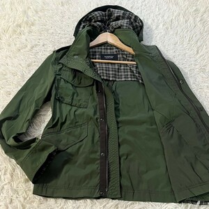 極美品/Mサイズ●バーバリーブラックレーベル BURBERRY BLACK LABEL ブルゾン ナイロンジャケット ジップアップ ノバチェック総柄 高級感