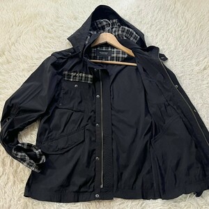 極美品/Lサイズ●バーバリーブラックレーベル BURBERRY BLACK LABEL ブルゾン ナイロンジャケット ジップアップ ノバチェック 高級感