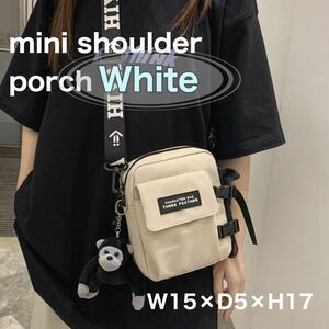  Mini shoulder eggshell white chest bag Korea body bag shoulder bag man and woman use sakoshu smartphone pouch outdoor 