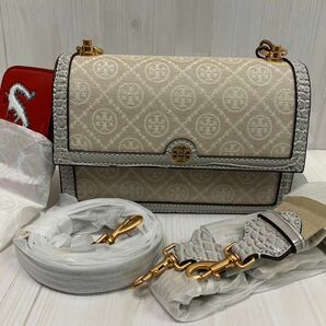 新品トリーバーチ TORY　 BURCH　モノグラム クラウド キャンバス ミニ ショルダー バッグ ショルダーバッグ