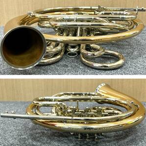 ☆【音出し未確認・※指掛け外れています】 YAMAHA ヤマハ カスタム フルダブルホルン YHR-868GD マウスピース・専用ケース付き 管DARRRの画像5