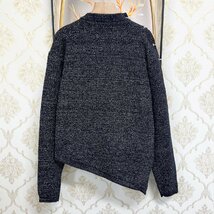 個性EU製＆定価5万◆UABONI*Paris*セーター*ユアボニ*パリ発◆高品質ウール混 ニット 快適 アシンメトリー アメカジ ストリート 街着2XL/52_画像2