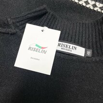 絶賛ヨーロッパ製※定価5万◆ブルガリア発※RISELIN セーター 上質ウール混 防寒 ソフト ニット 暖かい ハイネック ハート きれいめ 個性 M_画像10