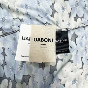 絶賛EU製＆定価3万◆UABONI*Paris*半袖シャツ*ユアボニ*パリ発◆高級シルク/コットン混 速乾 薄手 総柄 アロハシャツ 個性 爽やか 夏 M/46の画像9