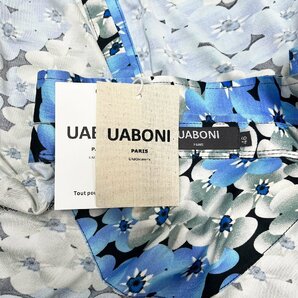 絶賛EU製＆定価3万◆UABONI*Paris*半袖シャツ*ユアボニ*パリ発◆高級シルク/コットン混 速乾 薄手 総柄 アロハシャツ 個性 爽やか 夏 M/46の画像10