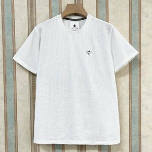 最高峰 定価3万 FRANKLIN MUSK・アメリカ・ニューヨーク発 半袖Tシャツ シルク/綿混 薄手 涼しい 通気 ストレッチ性 紳士 サイズ2