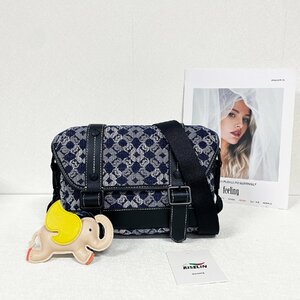  piece . Europe made * regular price 10 ten thousand * BVLGARY a departure *RISELIN shoulder bag on goods robust light weight Street total pattern diagonal .. shoulder .. Denim dressing up 