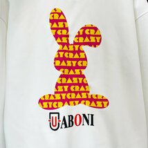 人気EU製＆定価5万◆UABONI*Paris*パーカー*ユアボニ*パリ発◆綿100% 快適 暖かい ウサギ柄 可愛い ロゴ スウェット 2XL/52サイズ_画像6