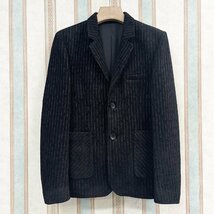 高級 定価7万 FRANKLIN MUSK・アメリカ・ニューヨーク発 テーラードジャケット カシミヤ ストライプ オシャレ ビジネス 通勤 サイズ4_画像1