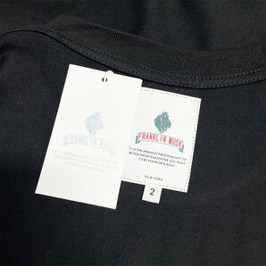 超人気・半袖Tシャツ 定価2万 FRANKLIN MUSK・アメリカ・ニューヨーク発 薄手 通気 吸汗 個性 スウェット カットソー 笑顔 夏服 サイズ2の画像10