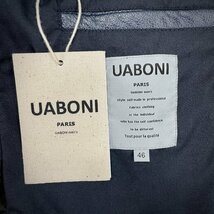 最上級EU製＆定価19万◆UABONI*Paris*ユアボニ*レザージャケット*フランス*パリ発◆上質牛革 重厚 ライダース オートバイ アウター L/48_画像10