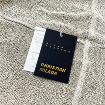 定価2万★christian milada・ミラノ発・半袖Tシャツ★薄手 伸縮性 通気 透湿 サマーニット トップス スウェット ゆったり 個性 メンズ XL_画像9