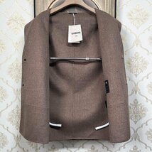 最高峰EU製＆定価7万◆UABONI*Paris*テーラードジャケット*ユアボニ*パリ発◆上級カシミヤ 暖かさ ソフト チェック柄 ビジネス 紳士 XL/50_画像3