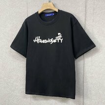 高級・半袖Tシャツ 定価2万◆Emmauela・イタリア・ミラノ発◆コットン100％ 吸汗 通気 刺 アメカジ 遊び心 プルオーバー トップス 個性 L_画像8