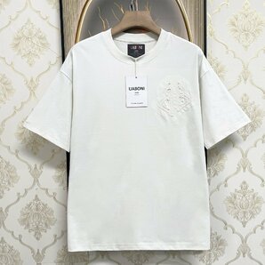 個性EU製＆定価2万◆UABONI*Paris*半袖Tシャツ*ユアボニ*パリ発◆コットン100％ 薄手 伸縮性 ストリート カットソー シンプル 日常 夏 L/48の画像2