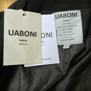 最高級EU製＆定価7万◆UABONI*Paris*テーラードジャケット*ユアボニ*パリ発◆上質カシミヤ100％ 紳士 ロング丈 コート 通勤 フォーマル 2XLの画像9