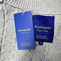 定番・セーター 定価5万◆Emmauela・イタリア・ミラノ発◆高品質ウール 快適 暖かい ハーフジップ ハイネック ニット メンズ L/48サイズ_画像9