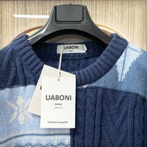 個性EU製＆定価5万◆UABONI*Paris*ユアボニ*クリスマス限定・セーター◆ウール ソフト 暖か 肉厚 ニット トレーナー 男女兼用 M/46サイズ_画像3