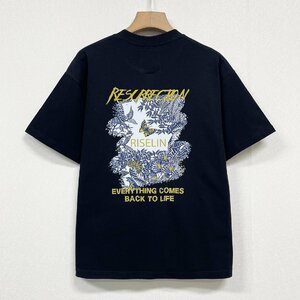 最高級ヨーロッパ製※定価2万◆ブルガリア発※RISELIN 半袖Tシャツ 上品 通気 薄手 イラスト カットソー スウェット レトロ 男女兼用2XL/52