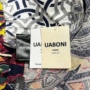 個性EU製＆定価3万◆UABONI*Paris*ショートパンツ*ユアボニ*パリ発◆高級リネン/麻 吸汗速乾 薄手 ヴィンテージ柄 ハーフパンツ 夏 海 XLの画像9