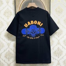 高級EU製＆定価2万◆UABONI*Paris*半袖Tシャツ*ユアボニ*パリ発◆コットン100％ 吸汗 ソフト 快適 遊び心 アメカジ ストリート 街着 2XL/52_画像1