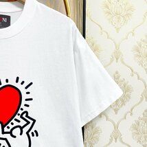 高級EU製＆定価2万◆UABONI*Paris*半袖Tシャツ*ユアボニ*パリ発◆高品質綿100% 快適 吸汗 個性 カットソー スウェット カップル 男女兼用 M_画像6