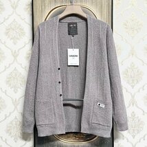 上級EU製＆定価5万◆UABONI*Paris*カーディガン*ユアボニ*パリ発◆上質 ソフト ニット ゆったり 暖かい トレンド シンプル 普段着 XL/50_画像1