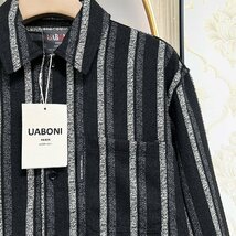 個性EU製＆定価5万◆UABONI*Paris*ジャケット*ユアボニ*パリ発◆上質 薄手 通気 ストライプ ライトアウター オシャレ 紳士 メンズ M/46_画像7