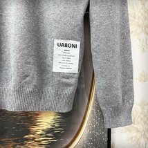 一枚限定EU製＆定価4万◆UABONI*Paris*セーター*ユアボニ*パリ発◆高級ウール 毛足 シャギー ジグザグ トップス ニット カジュアル M/46_画像8