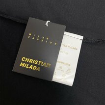 定価2万★christian milada・ミラノ発・半袖Tシャツ★コットン100％ 吸汗 薄手 柔らかい オシャレ 天秤座 きれいめ ユニセックス M/46_画像9