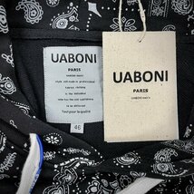 最高峰EU製＆定価4万◆UABONI*Paris*ユアボニ*パーカー*フランス◆スーピマ綿 薄手 カジュアル ICT カシューナッツ柄 フーディジャケット M_画像10