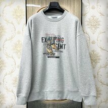 一枚限定EU製＆定価5万◆UABONI*Paris*トレーナー*ユアボニ*パリ発◆綿100％ 上品 裏起毛 暖かい 防寒 個性 スウェット トップス XL/50_画像1