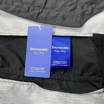 個性・長袖シャツ 定価4万◆Emmauela・イタリア・ミラノ発◆上品 薄手 ストライプ柄 切替 ギャザー ライトアウター トップス 春夏 XL/50_画像10