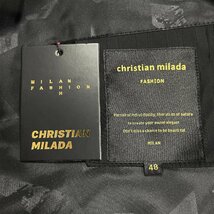 定価6万★christian milada・ミラノ発・ジャケット★上質 軽量 薄手 お洒落 防風 無地 ブルゾン 通勤 紳士 アウトドア メンズ M/46サイズ_画像9