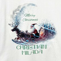 定価2万★christian milada・ミラノ発・半袖Tシャツ★コットン100％ 快適 通気 オシャレ クリスマス トップス スウェット ユニセックス XL_画像6