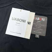 高級EU製＆定価2万◆UABONI*Paris*半袖Tシャツ*ユアボニ*パリ発◆コットン100％ 吸汗 ソフト 快適 遊び心 アメカジ ストリート 街着 L/48_画像10