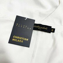 定価2万★christian milada・ミラノ発・タンクトップ★コットン100％ 上品 快適 通気 オシャレ 肩パッド オーバーサイズ ゆったり 春夏 M_画像10