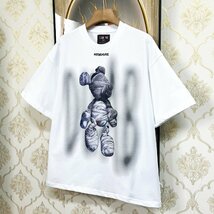 個性EU製＆定価2万◆UABONI*ユアボニ*半袖Tシャツ*フランス*パリ発◆コットン100％ 通気 ゆったり キャラクター クマ カットソー 夏 XL/50_画像7