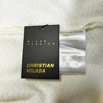 最上級EU製・定価3万★christian milada・ミラノ発・セーター★防寒 暖かい ソフト 毛足 総柄 幾何学 ニット プルオーバー 秋冬 2XL/52_画像10