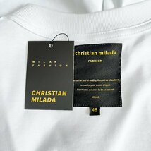 定価2万★christian milada・ミラノ発・半袖Tシャツ★コットン100％ 個性 吸湿速乾 薄手 ハート柄 オシャレ リラックス カジュアル M/46_画像8