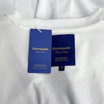 個性・半袖Tシャツ 定価2万◆Emmauela・イタリア・ミラノ発◆コットン100％ ソフト 通気 上品 オシャレ イラスト カットソー ゆったり L/48_画像10