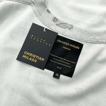 定価2万★christian milada・ミラノ発・半袖Tシャツ★人気 速乾 通気 薄手 スウェット トップス 個性 ストリート お洒落 日常着 夏 XL/50_画像10