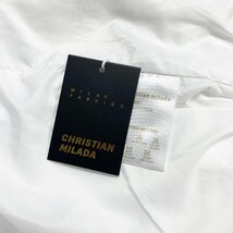 定価4万★christian milada・ミラノ発・パーカー★上品 薄手 軽量 速乾 大きめ 無地 ゆったり ハーフジップ トップス トレーナー 春夏 L_画像10