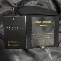 定価6万★christian milada・ミラノ発・ジャケット★上品 無地 薄手 防風 ブルゾン 通勤 ビジネス 外出着 紳士 メンズ 秋冬 L/48サイズ_画像9