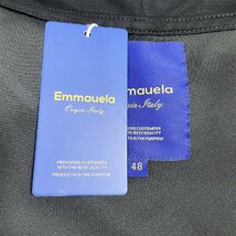 高級・パーカー 定価3万◆Emmauela・イタリア・ミラノ発◆綿100% 上質 薄手 お洒落 スウェット バラ ロゴ プルオーバー 男女兼用 L/48_画像9